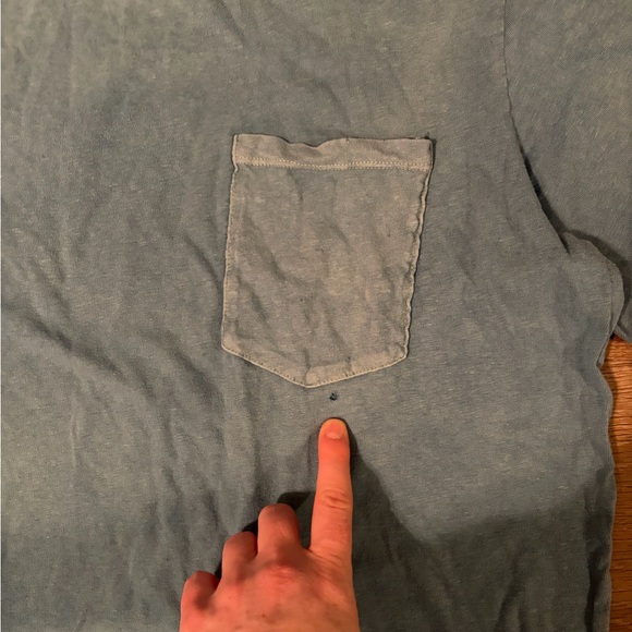 Imogene + Willie Men’s XXL Faded Blue Crew Neck T-Shirt with Pocket - Picture 5 of 7